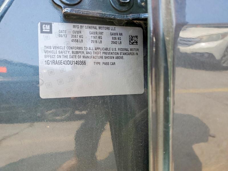 64552726 :رقم المزاد ، 1G1RA6E43DU149366 vin ، 2013 Chevrolet Volt مزاد بيع
