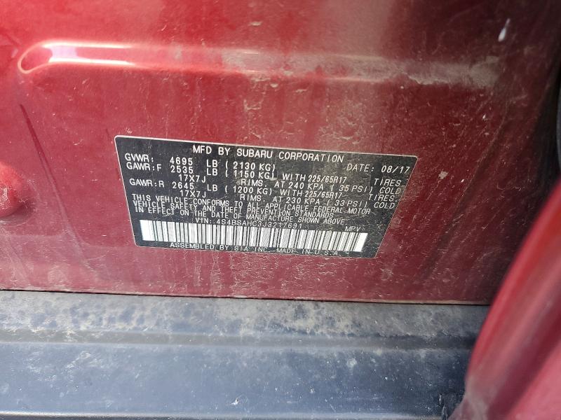 Aukcja sprzedaży 2018 Subaru Outback, vin: 4S4BSAHC3J3217691, numer aukcji: 65743446