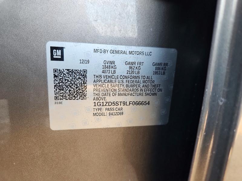 Продаж на аукціоні авто 2020 Chevrolet Malibu, vin: 1G1ZD5ST9LF066654, номер лоту: 66366936