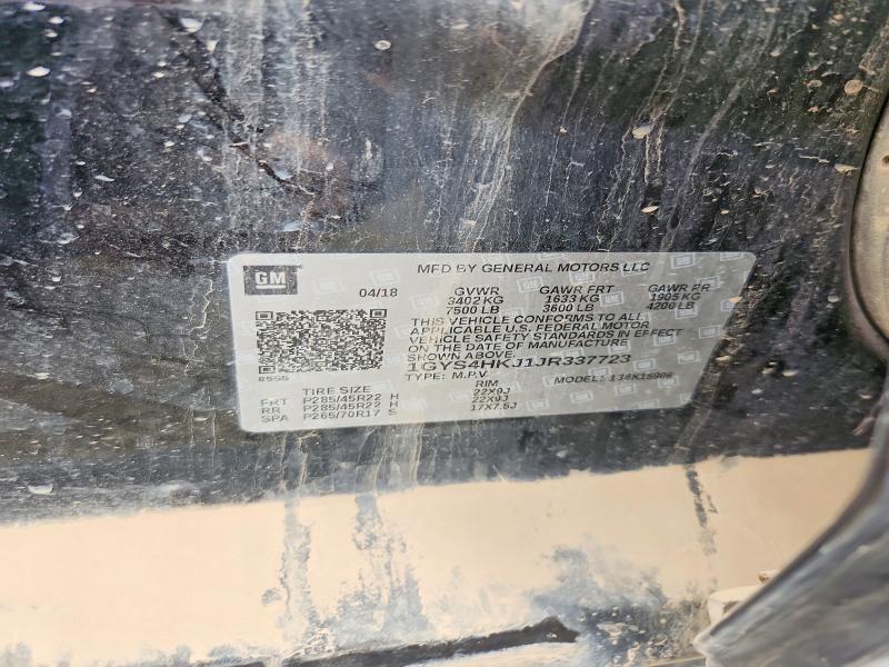 2018 Cadillac Escalade მანქანა იყიდება აუქციონზე, vin: 1GYS4HKJ1JR337723, აუქციონის ნომერი: 64771906