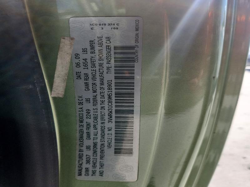 Продаж на аукціоні авто 2009 Volkswagen New Beetle, vin: 3VWRW31C89M518901, номер лоту: 65934396