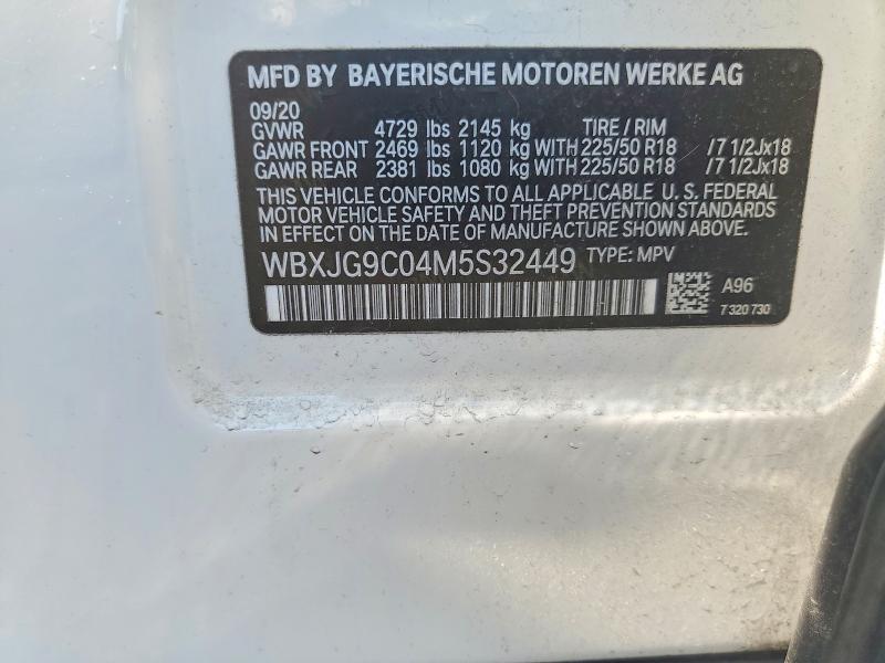 Aukcja sprzedaży 2021 Bmw X1, vin: WBXJG9C04M5S32449, numer aukcji: 65135856