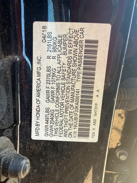 Aukcja sprzedaży 2019 Acura Tlx, vin: 19UUB1F33KA000141, numer aukcji: 66512166