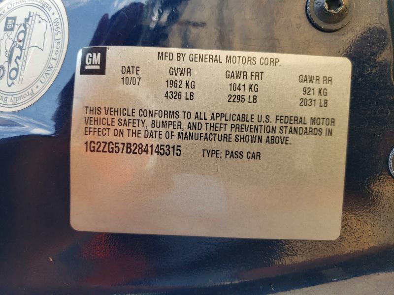 Auction sale of the 2008 Pontiac G6, vin: 1G2ZG57B284145315, lot number: 63763926