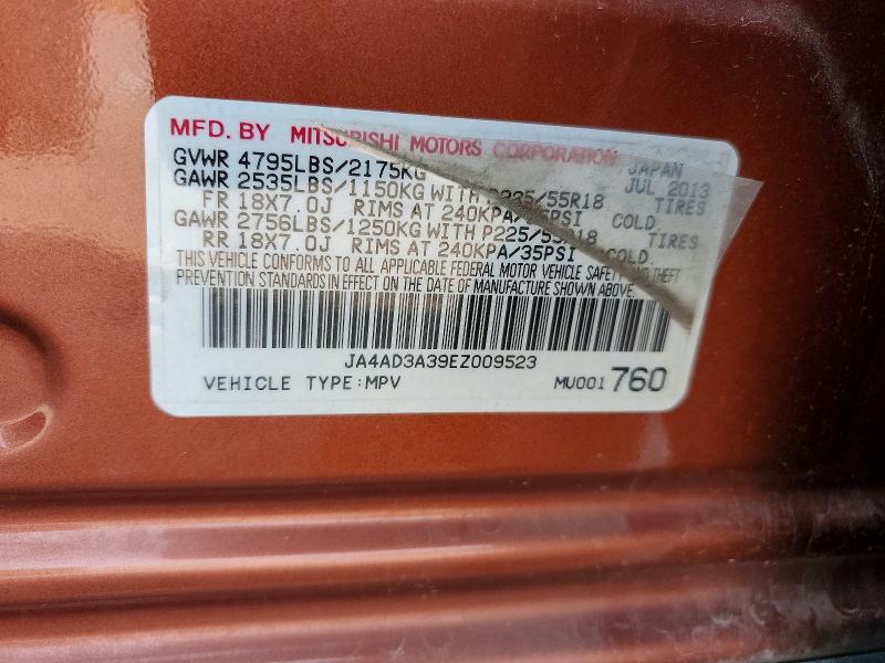 Aukcja sprzedaży 2014 Mitsubishi Outlander, vin: JA4AD3A39EZ009523, numer aukcji: 64273326