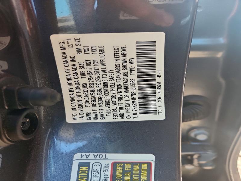 Продажа на аукционе авто 2015 Honda Cr-v, vin: 2HKRM4H78FH615962, номер лота: 63197096