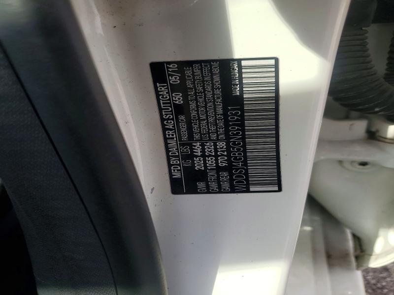 65563706 :رقم المزاد ، WDDSJ4GB5GN391931 vin ، 2016 Mercedes-benz Cla مزاد بيع
