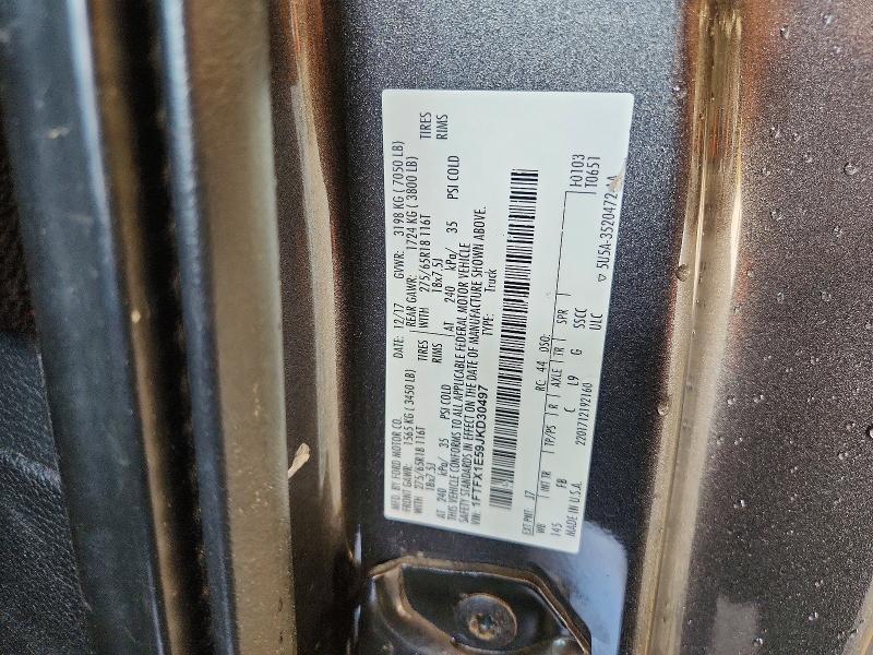 Aukcja sprzedaży 2018 Ford F150, vin: 1FTFX1E59JKD30497, numer aukcji: 66802206