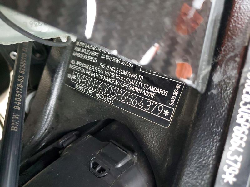 64287966 :رقم المزاد ، WB10E6305P6G64379 vin ، 2023 Bmw S 1000 مزاد بيع