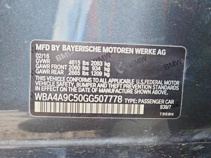 Aukcja sprzedaży 2016 Bmw 428, vin: WBA4A9C50GG507778, numer aukcji: 63473586