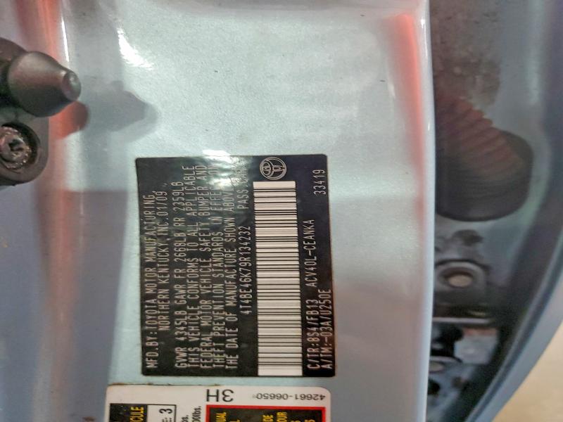 2009 Toyota Camry მანქანა იყიდება აუქციონზე, vin: 4T4BE46K79R134232, აუქციონის ნომერი: 66229136