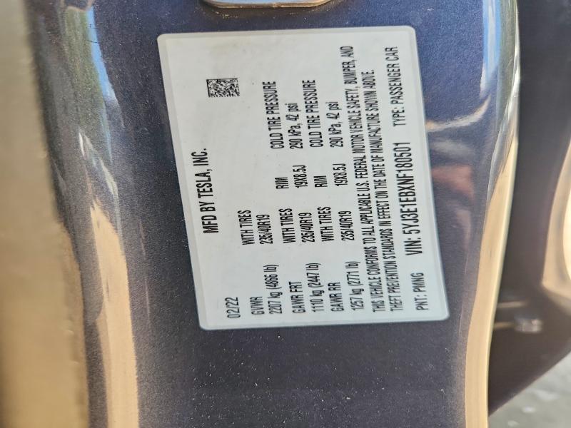Продаж на аукціоні авто 2022 Tesla Model 3, vin: 5YJ3E1EBXNF180501, номер лоту: 66188916