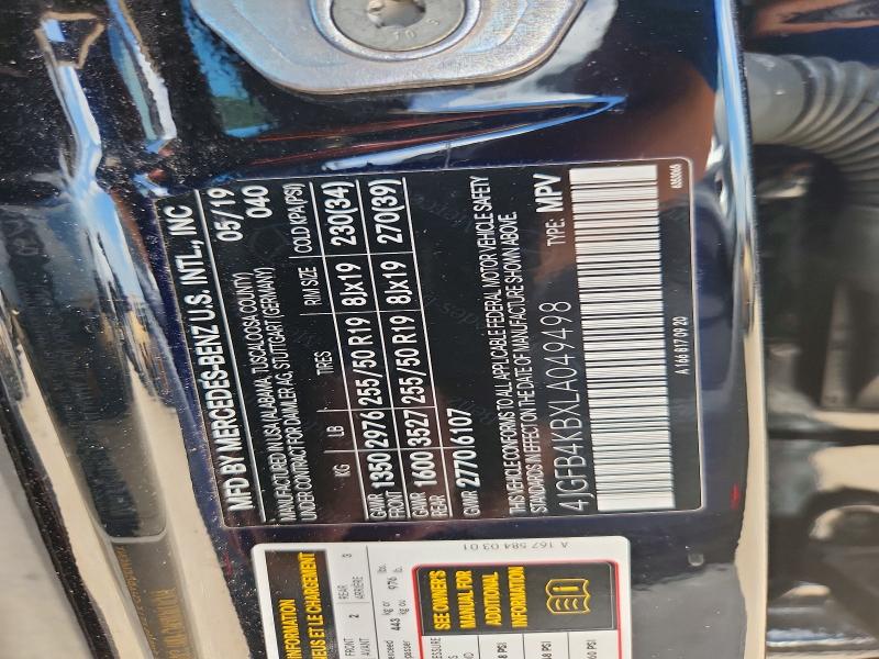 Aukcja sprzedaży 2020 Mercedes-benz Gle, vin: 4JGFB4KBXLA049498, numer aukcji: 64318836