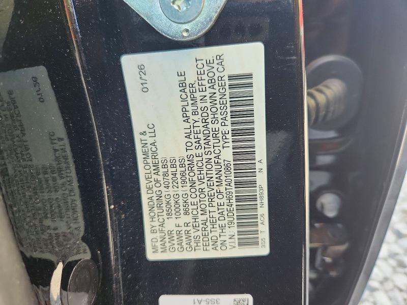 Aukcja sprzedaży 2026 Acura Integra, vin: 19UDE4H69TA010867, numer aukcji: 64934686
