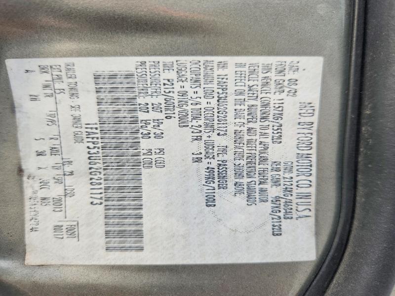 2002 Ford Taurus მანქანა იყიდება აუქციონზე, vin: 1FAFP53U62G281173, აუქციონის ნომერი: 66767206