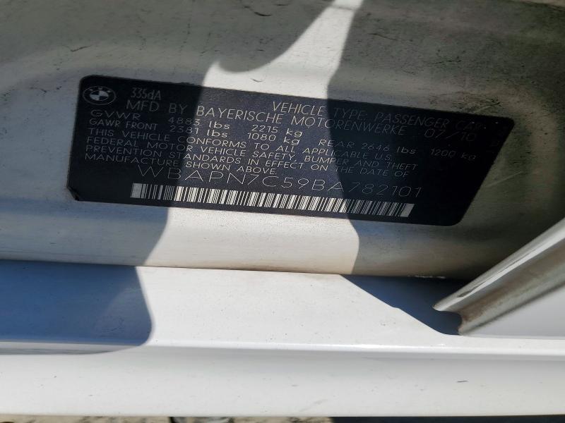 65167276 :رقم المزاد ، WBAPN7C59BA782101 vin ، 2011 Bmw 335 مزاد بيع