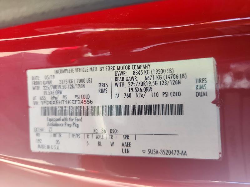 2019 Ford F550 მანქანა იყიდება აუქციონზე, vin: 1FD0X5HT1KEF24556, აუქციონის ნომერი: 63497576