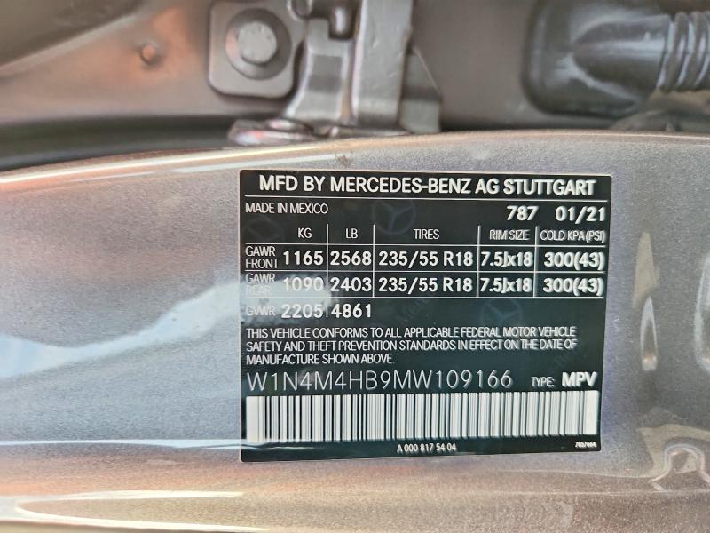 Продажа на аукционе авто 2021 Mercedes-benz Glb, vin: W1N4M4HB9MW109166, номер лота: 63164076