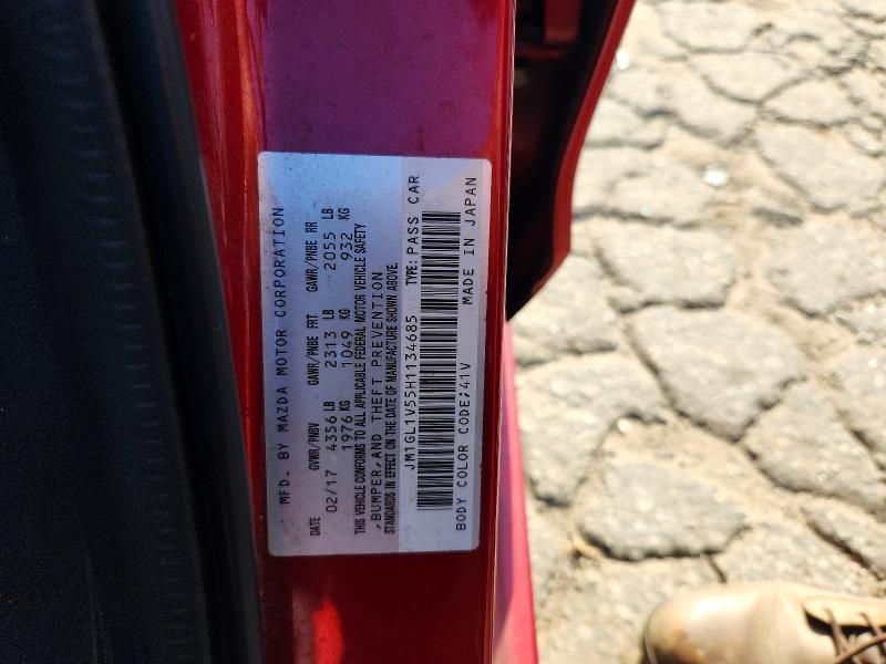 Продаж на аукціоні авто 2017 Mazda 6, vin: JM1GL1V55H1134685, номер лоту: 65953786