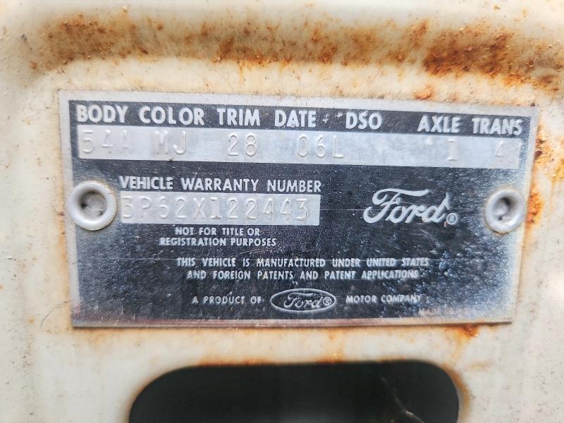 65317956 :رقم المزاد ، 3P62X122443 vin ، 1963 Ford Galaxie 500 مزاد بيع