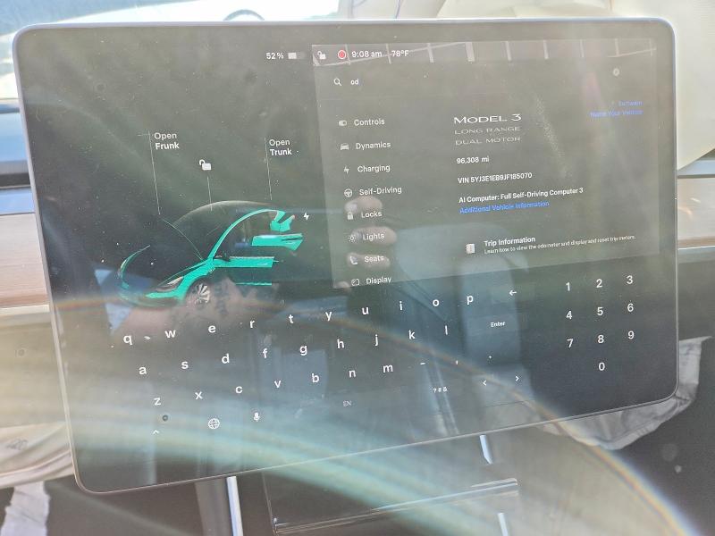 Продаж на аукціоні авто 2018 Tesla Model 3, vin: 5YJ3E1EB9JF185070, номер лоту: 62656396
