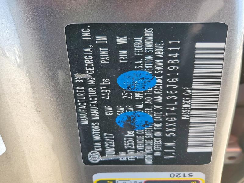 62828696 :رقم المزاد ، 5XXGT4L36JG198411 vin ، 2018 Kia Optima مزاد بيع