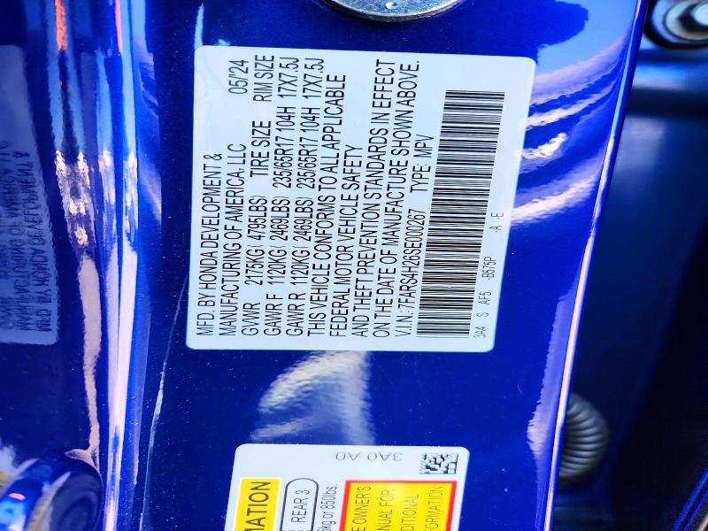 Продаж на аукціоні авто 2025 Honda Cr-v, vin: 7FARS4H26SE000267, номер лоту: 63211636