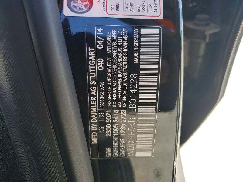 66775576 :رقم المزاد ، WDDHF5KB1EB014228 vin ، 2014 Mercedes-benz E مزاد بيع