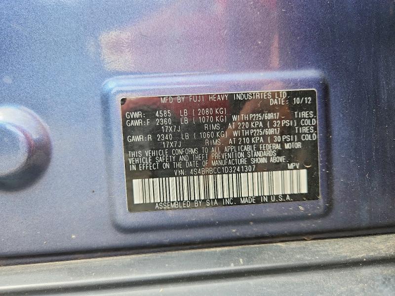 Продажа на аукционе авто 2013 Subaru Outback, vin: 4S4BRBCC1D3241307, номер лота: 64794936