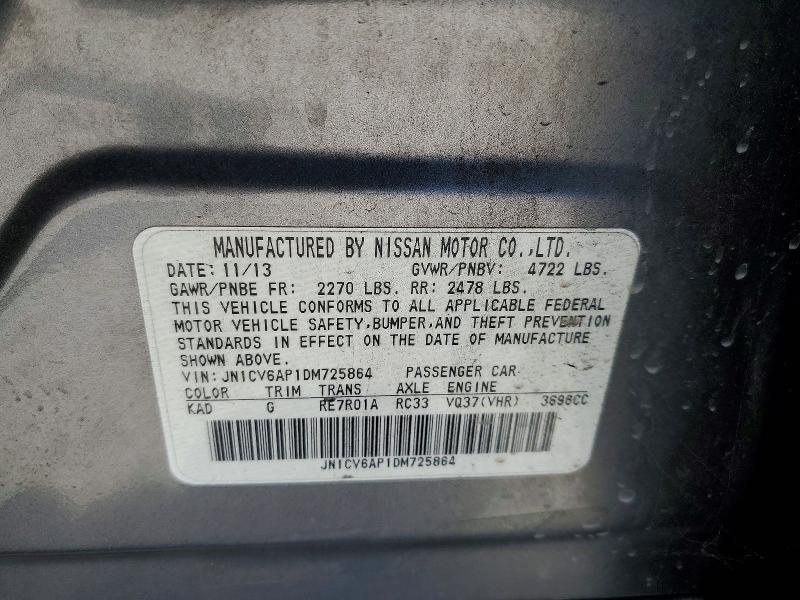 Продаж на аукціоні авто 2013 Infiniti G37 Sedan, vin: JN1CV6AP1DM725864, номер лоту: 65690916