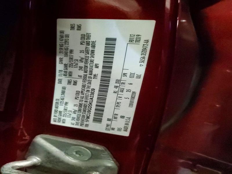 Продаж на аукціоні авто 2019 Ford Escape, vin: 1FMCU9GD5KUA33839, номер лоту: 66288996