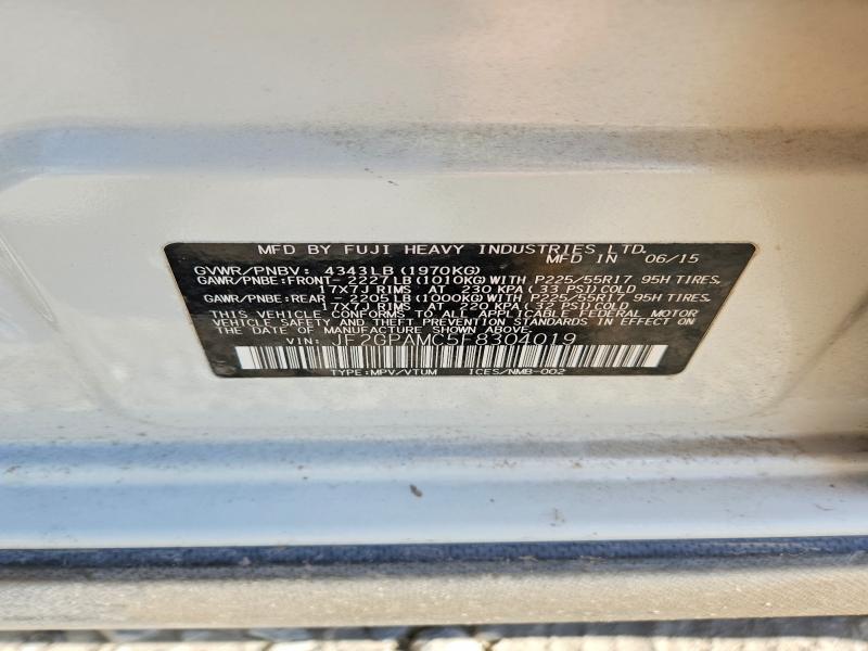 Продаж на аукціоні авто 2015 Subaru Xv Crosstrek, vin: JF2GPAMC5F8304019, номер лоту: 66728966