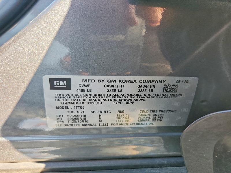65706076 :رقم المزاد ، KL4MMGSLXLB128013 vin ، 2020 Buick Encore Gx مزاد بيع