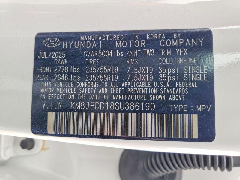 Продаж на аукціоні авто 2025 Hyundai Tucson, vin: KM8JEDD18SU386190, номер лоту: 65029236