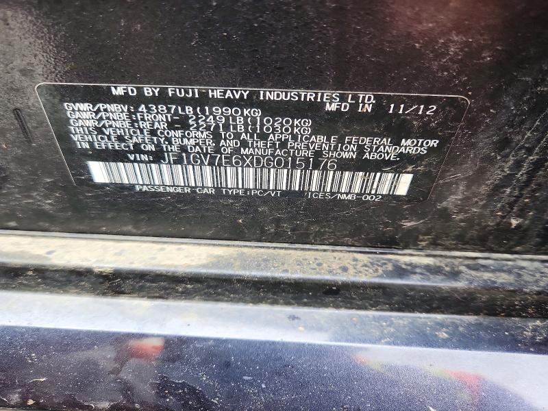 Aukcja sprzedaży 2013 Subaru Impreza, vin: JF1GV7E6XDG015176, numer aukcji: 63476886
