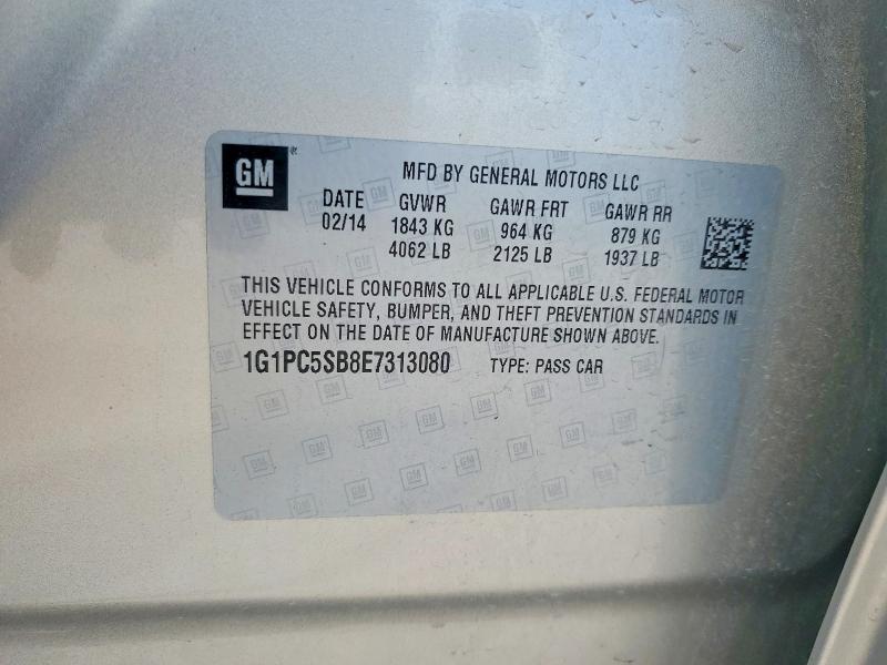 Продаж на аукціоні авто 2014 Chevrolet Cruze, vin: 1G1PC5SB8E7313080, номер лоту: 63821846
