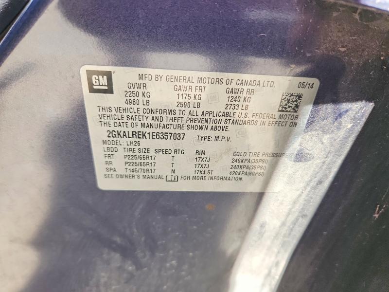 Aukcja sprzedaży 2014 Gmc Terrain, vin: 2GKALREK1E6357037, numer aukcji: 65132316