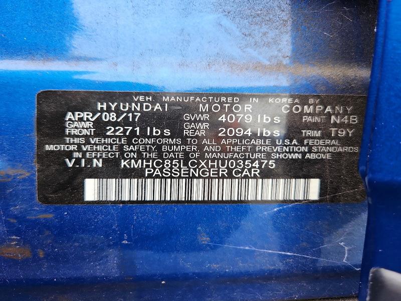 Продажа на аукционе авто 2017 Hyundai Ioniq, vin: KMHC85LCXHU035475, номер лота: 63852916