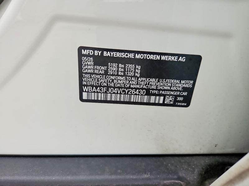 Aukcja sprzedaży 2027 Bmw 530, vin: WBA43FJ04VCY26430, numer aukcji: 63663956