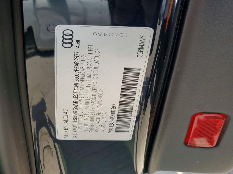Продажа на аукционе авто 2019 Audi A6, vin: WAUL2AF26KN101990, номер лота: 64072626