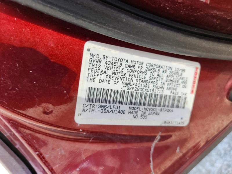 Aukcja sprzedaży 1999 Lexus Es, vin: JT8BF28G0X0181713, numer aukcji: 66702276