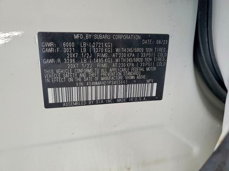 Aukcja sprzedaży 2023 Subaru Ascent, vin: 4S4WMAHD1P3455665, numer aukcji: 65928816