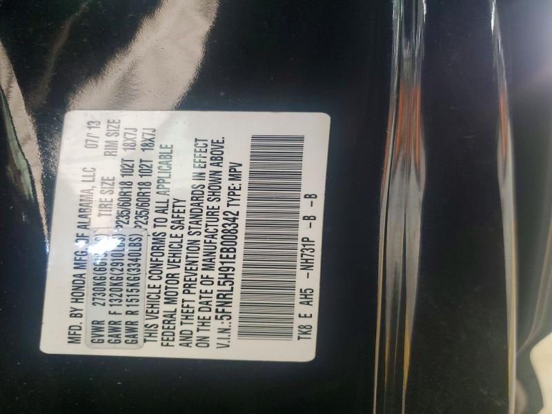 63487306 :رقم المزاد ، 5FNRL5H91EB008342 vin ، 2014 Honda Odyssey مزاد بيع