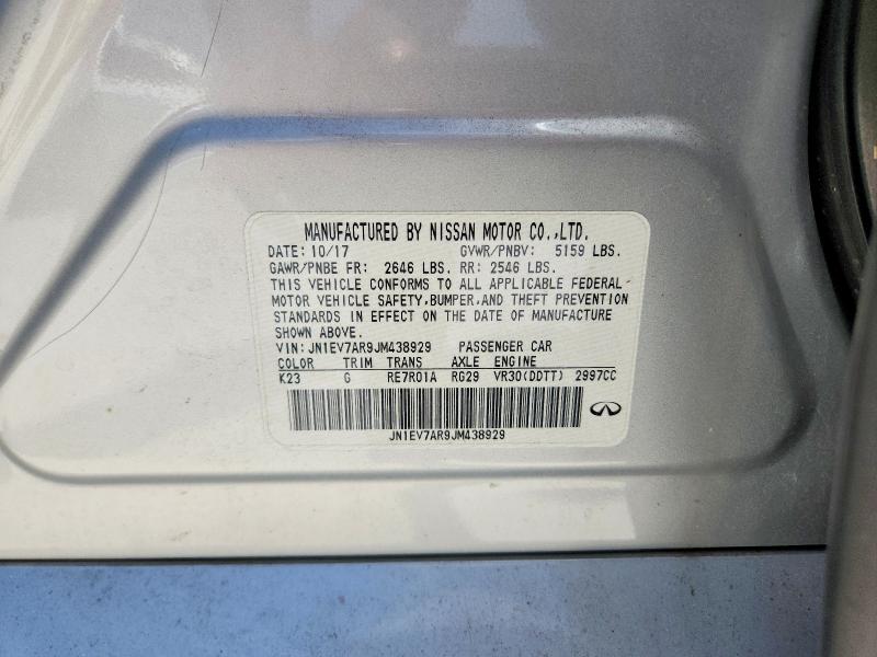2018 Infiniti Q50 მანქანა იყიდება აუქციონზე, vin: JN1EV7AR9JM438929, აუქციონის ნომერი: 65863676