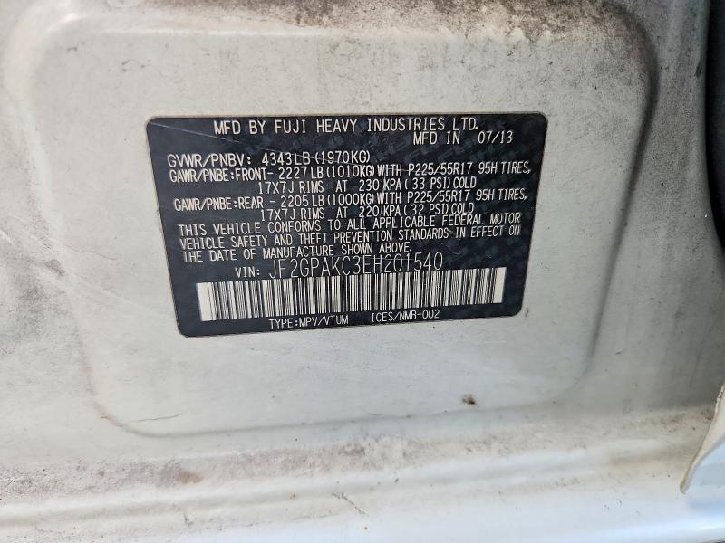 Продажа на аукционе авто 2014 Subaru Xv Crosstrek, vin: JF2GPAKC3EH201540, номер лота: 64479066