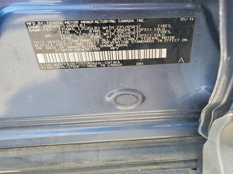 63719416 :رقم المزاد ، 2T3BFREV9EW182199 vin ، 2014 Toyota Rav4 مزاد بيع