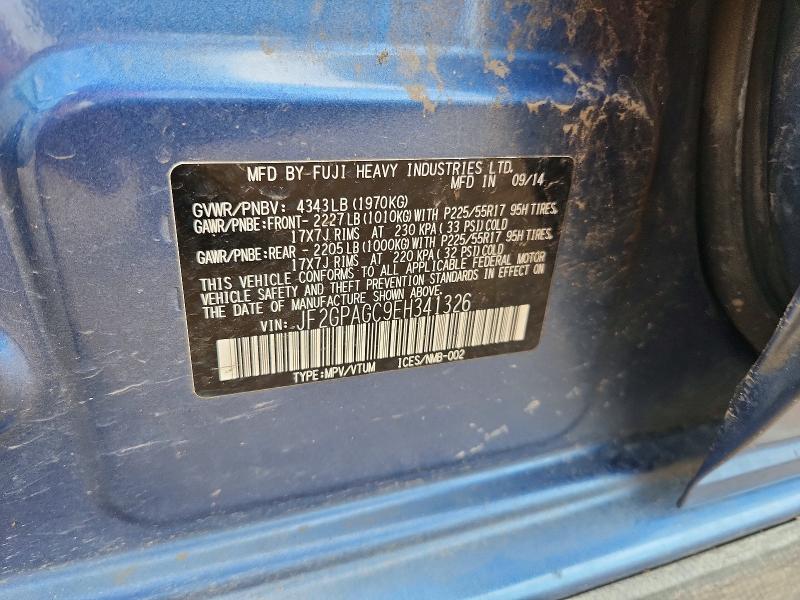 Продажа на аукционе авто 2014 Subaru Xv Crosstrek, vin: JF2GPAGC9EH341326, номер лота: 63869496