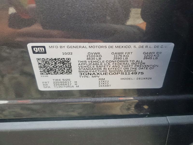 Продажа на аукционе авто 2023 Chevrolet Equinox, vin: 3GNAXUEG0PS114975, номер лота: 64716576
