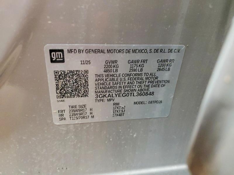 Aukcja sprzedaży 2026 Gmc Terrain, vin: 3GKALYEG0TL360848, numer aukcji: 66468346