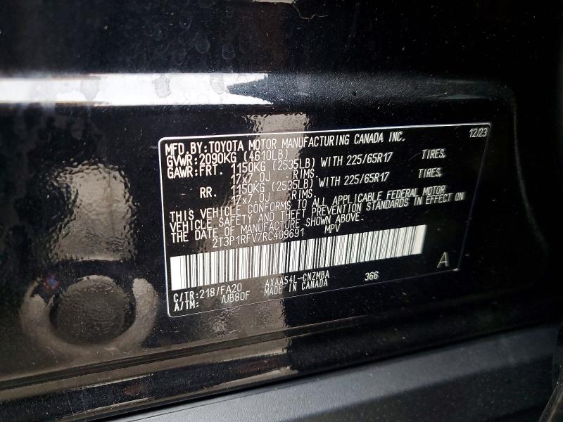 Продаж на аукціоні авто 2024 Toyota Rav4, vin: 2T3P1RFV7RC409691, номер лоту: 65236176